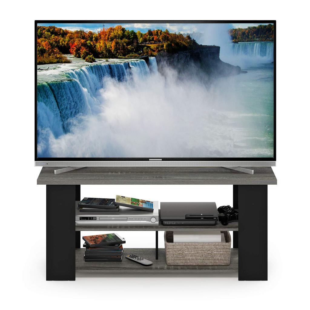 Furinno JAYA TV Stand French Oak Gray/Black