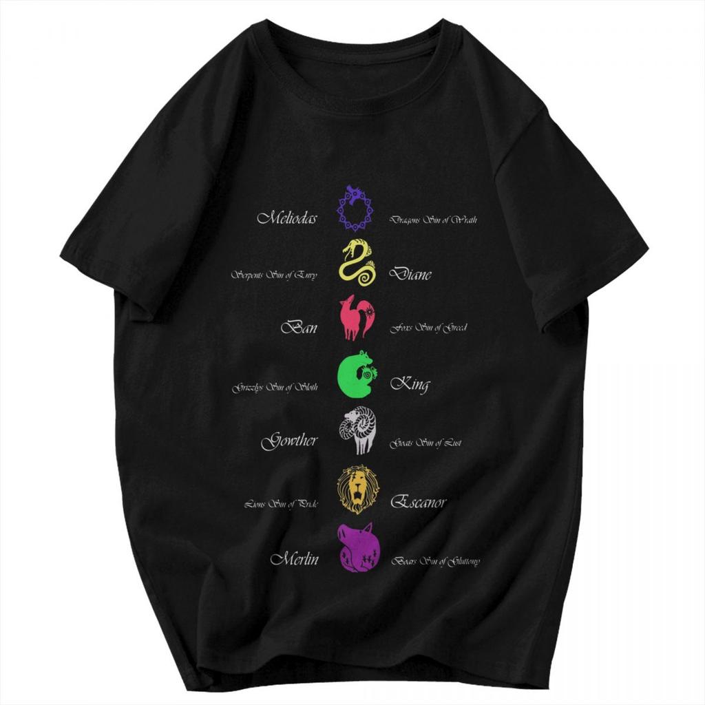 Men T Shirt Anime The Seven Deadly Sins Gifts Y2K Graphic Tees Unisex Tops T Shirts