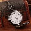Orologio da taschino analogico con catena al quarzo analogico, quadrante rotondo liscio, unisex, retrò