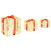 Gift Box with 60 LEDs 3 pcs Warm White 20 x 20 x 20 cm Acrylic