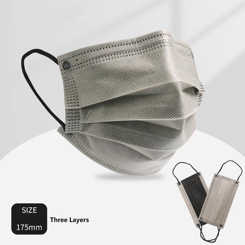 50 stk 3/4 lags maske ansiktsmasker smelteblåst stoff engangs sikkerhet støvbeskyttende masker voksne ikke-vevd øreløkke masque
