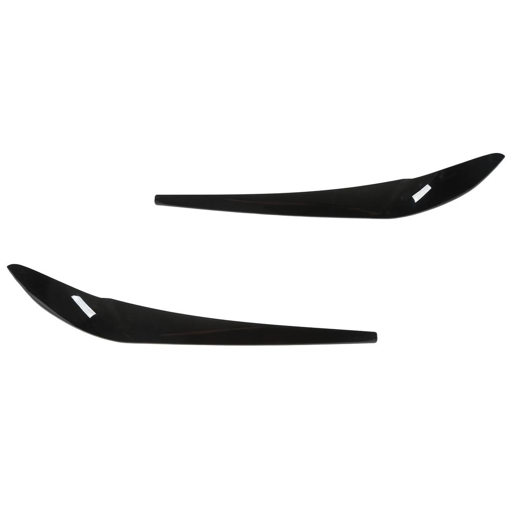 2pcs Headlight Eyebrow Gloss Black Left Right Decorative Replacement for X3 F25 X4 F26 2014‑2018