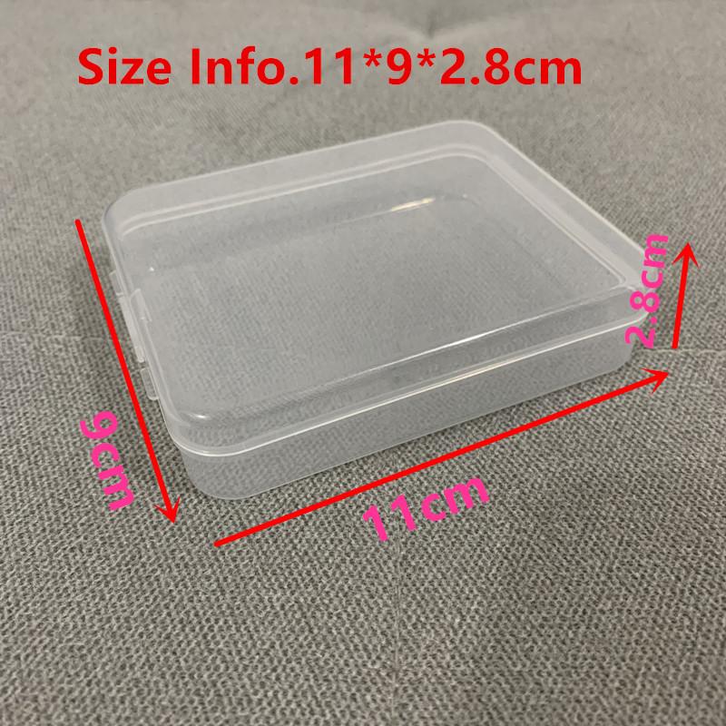 1pc Mini Plastic Box Rectangular Translucent Packing Box Dustproof Solid Strong fake nail box Jewelry Storage box Case Container