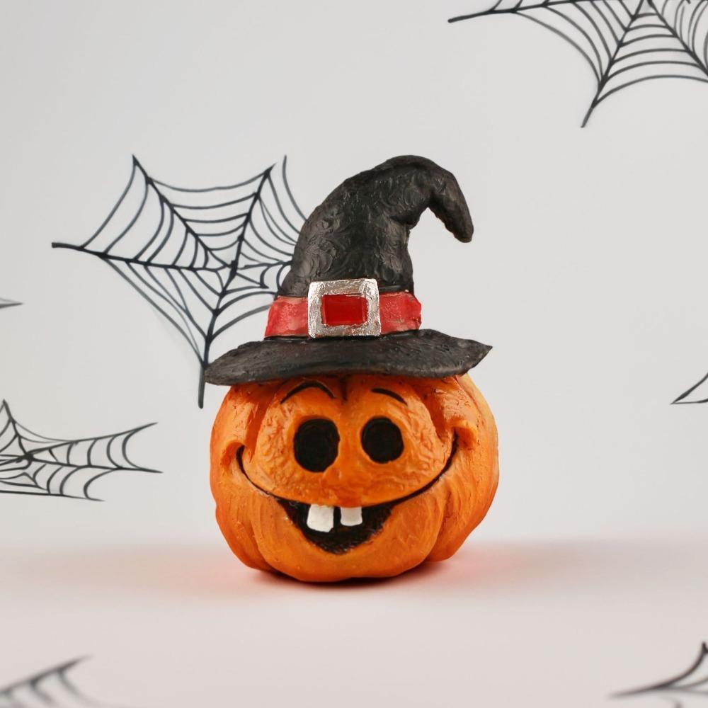 Resin Pumpkin Head Ornaments Tide Play Desktop Decorations New Scene Decoration  Halloween