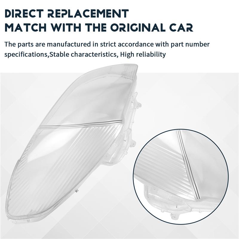 For Toyota Vios 2006 2007 Headlight Shell Lamp Shade Transparent Lens Cover Headlight Cover transparent Right