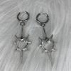 Punk Hip Hop Dangle Earrings Thorn Heart Hoop Earrings Fashion Drop Earrings