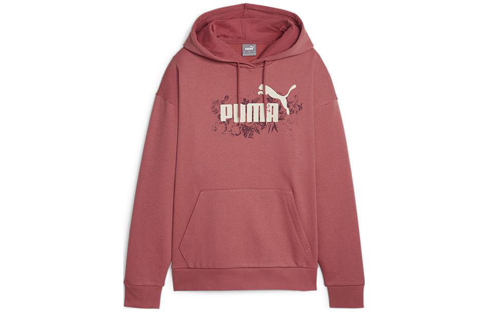 PUMA Sweatshirts Women s Red Brown Hooded Moderate Regular 681520-21 M