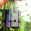 1 Pc Double Pipe Pendant Keychain High Decibel Outdoor Survival Emergency Whistle Camping Tool Multifunction