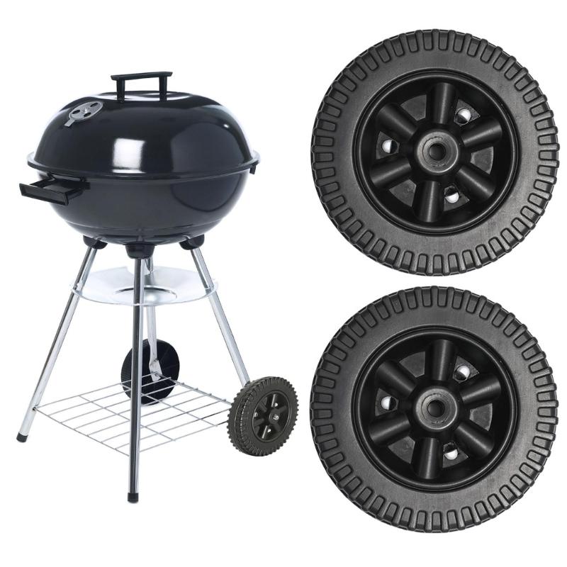 Heavy Duty 6" Barbecue Grills Casters Heatproof Plastic Construction Easy Installation Suitable Accessories