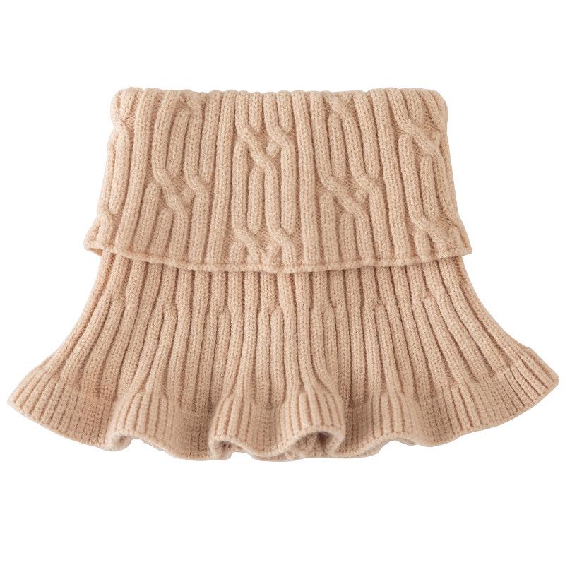 Snood Premium Tricoté pour Filles: Faux col montant pour l'automne et l'hiver, Soutien cervical, Pull chaud en laine