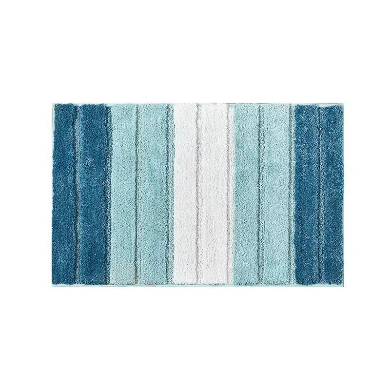Extra Thick Chenille Plush Bath Mat Non-Slip Absorbent Floor Rug Bathroom Kitchen Entryway Bedroom Modern Minimalist
