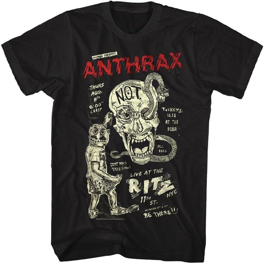 

Anthrax - Чоловіча футболка з коротким рукавом Live at Ritz XXXXXL чорний