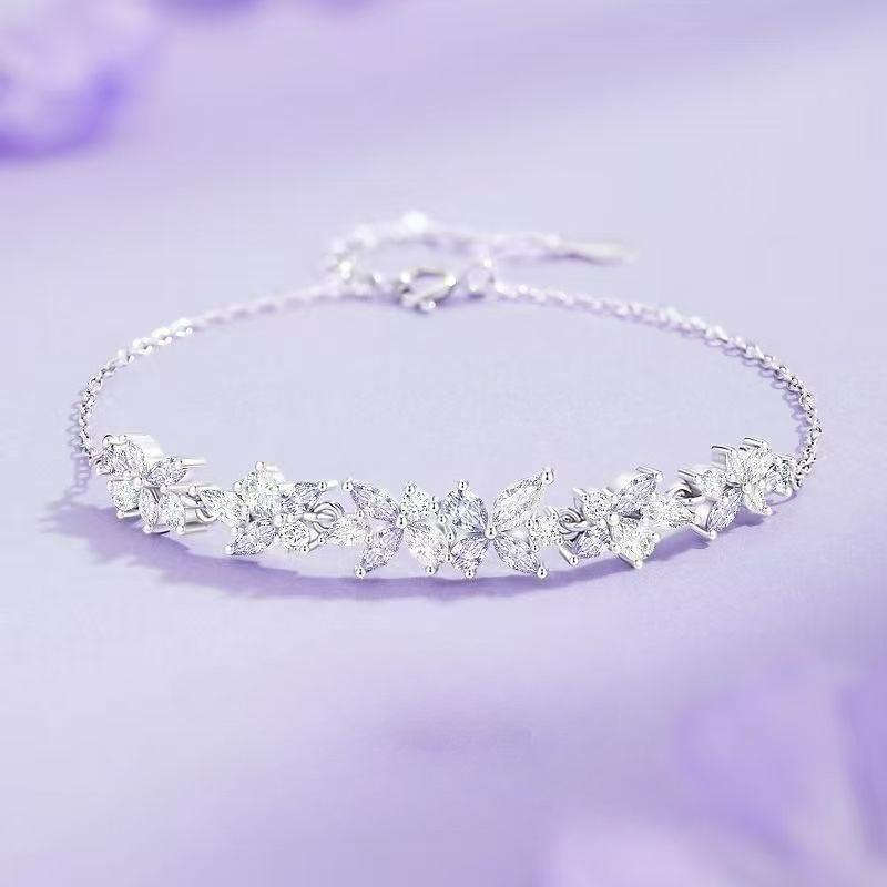 Wisteria flower bracelet women s fashion light luxury bracelet simple temperament hand jewelry