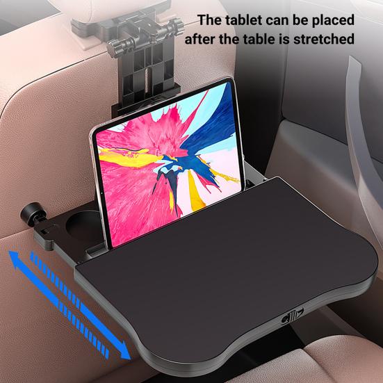 A08 Car Travel Multifunctional Height Adjustable Table Board Universal Headrest Mount Seat Back
