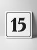 Metal Sign Black House Number On White Background Outdoor Wall Art Decor