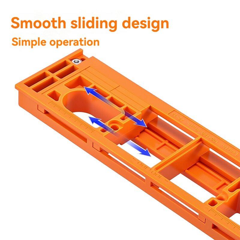 B97A-Hinge Slotting Mold Adjustable Hinge Hole Opener Installation Positioning Tool For Wooden Doors Woodworking