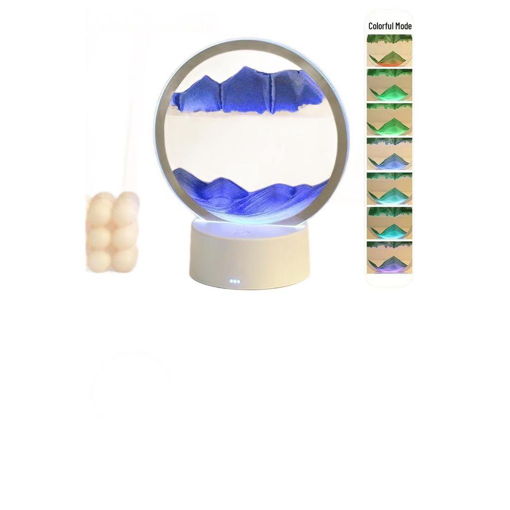 Seven-Color Flowing Sand Night Light DIY Kit: Creative Bedside Decoration Lamp