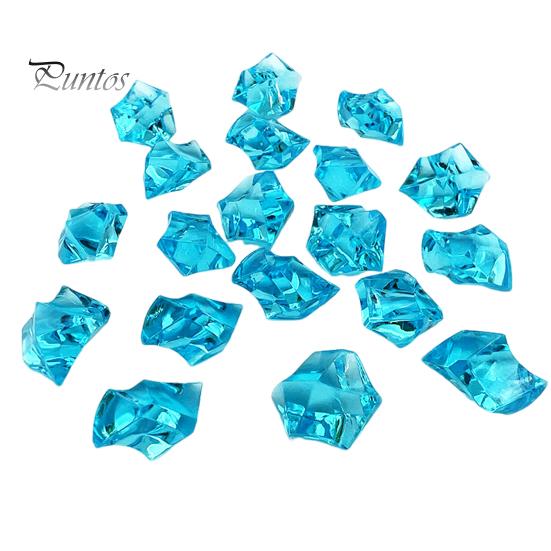 1 Bag Sparkling Acrylic Gemstone Fishbowl Filler Bright Polished Realistic Irregular Shape Vase Fillers Fake Ice Stones