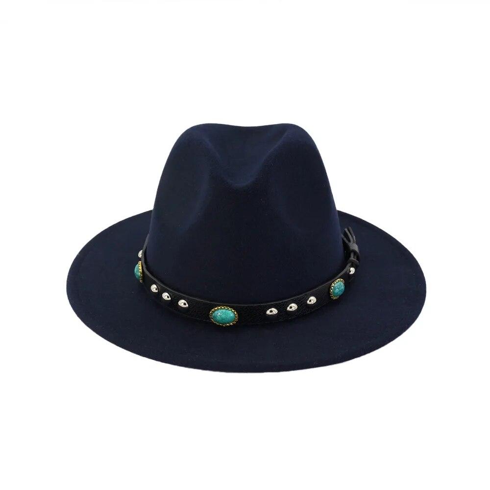 Fedoras Hat Winter Women Hats Men Felt Hat Belt Luxury Fashion Casual Wedding Decorate Men Women Jazz Cap Chapeau Femme Bonnet