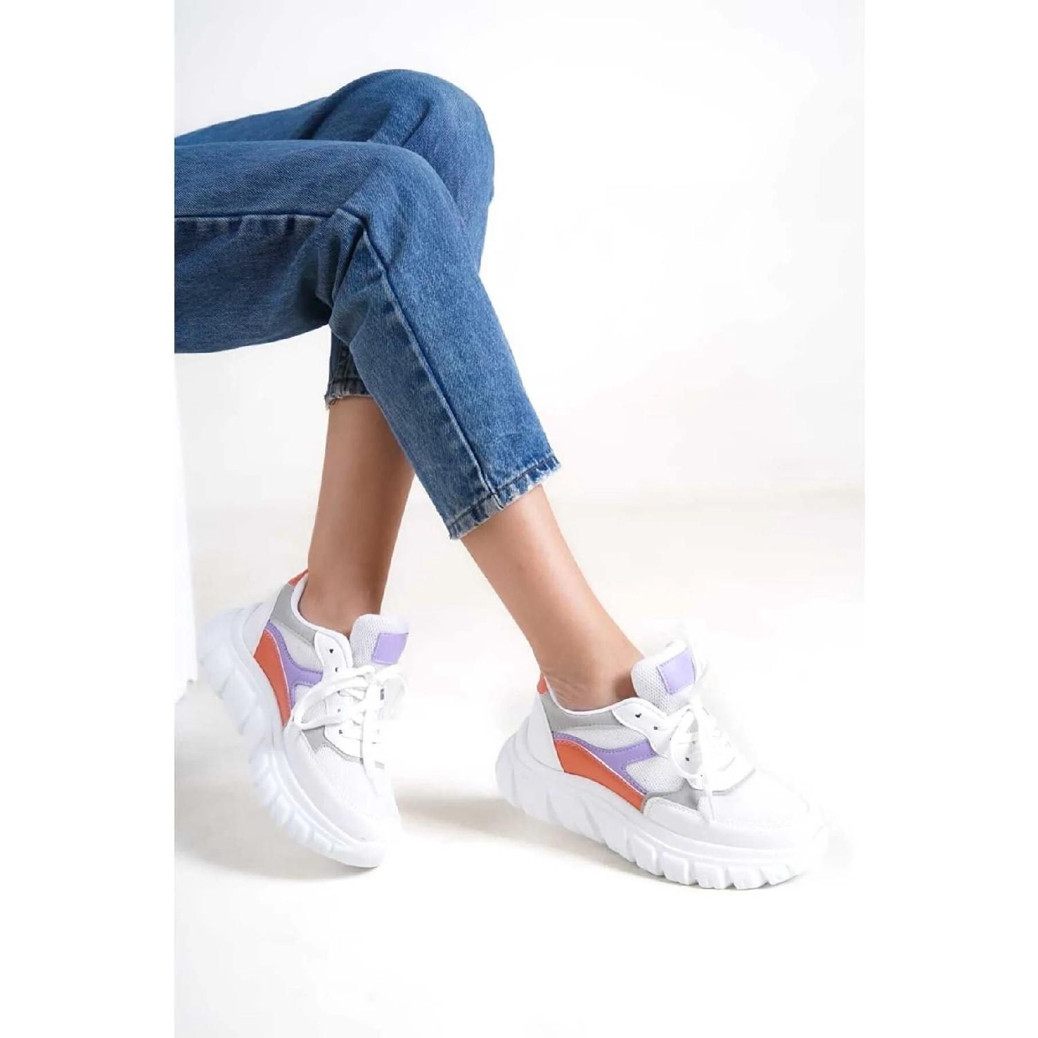 

Фиолетовые женские повседневные кроссовки из сетки на шнуровке Nk0474 36 фиолетовый