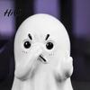 Whimsical Room Accent Middle Finger Ghost Statue, Funny Holding Nose Resin Figurine, Novelty Figurine Halloween Bathroom Decoration for Toilet Shelf,