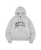 Easy No Easy Front Lettering Zip-Up Hoodie - Gray