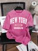New York City Brooklyn  Print Washed TShirt Mens Cotton Oversized T Shirts Casual Short Sleeve ONeck Tops Summer Male Tees