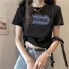 Women Fashion T-shirts Short Sleeve Round Collars Athletic Printed Letters Pattern Tees For Girls Y2K T-shirts