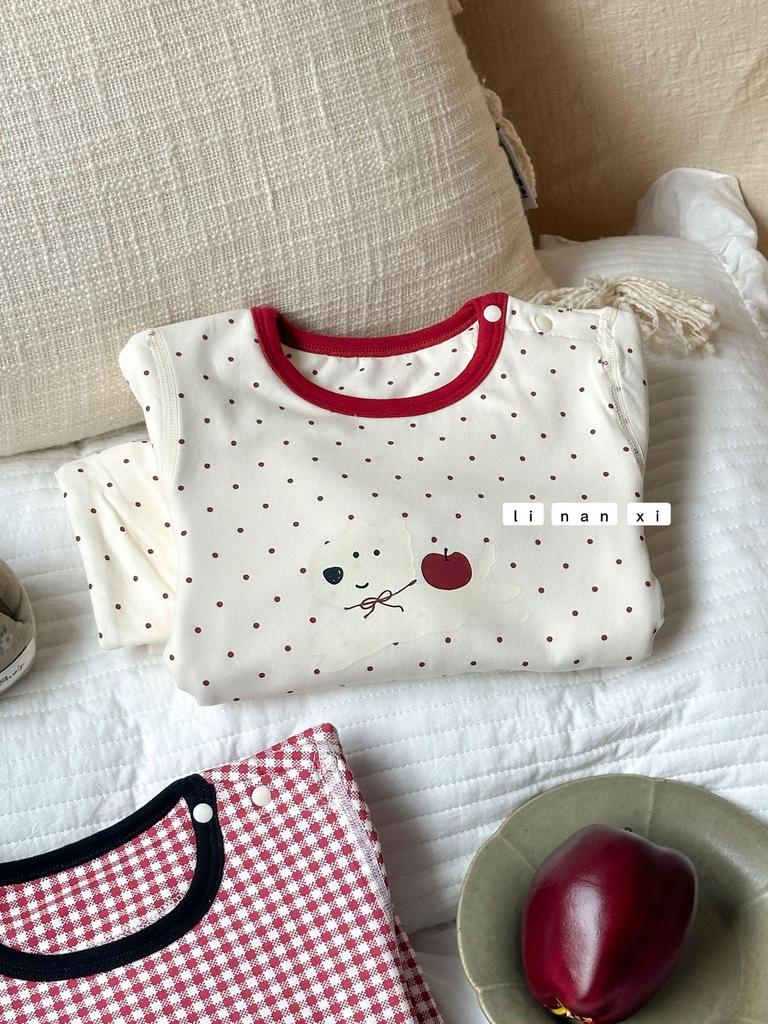 Year Model Warm Home Wear Set: Infant High Waist Mulberry Silk Two-Piece with Belly Protection