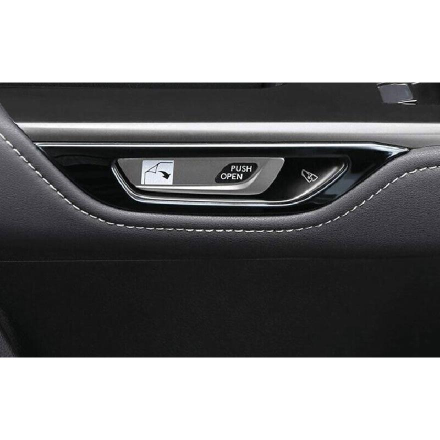 Black Steel Inner Door Handle Frame Molding Trim For Lexus NX250 350h 2022-2024