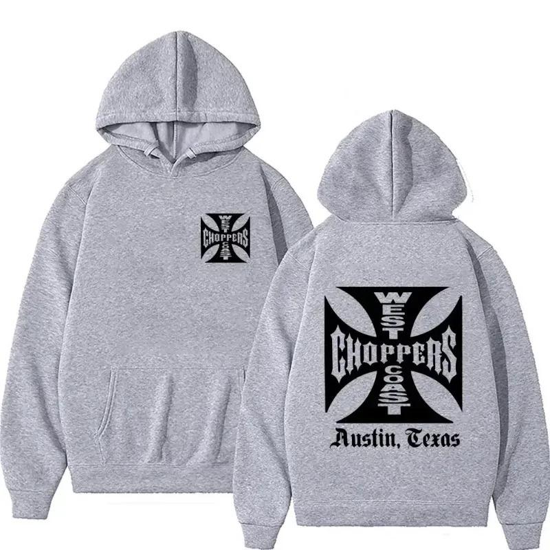 [Křížová EU velikost] Pánská mikina s logem West Coast Iron Cross Choppers