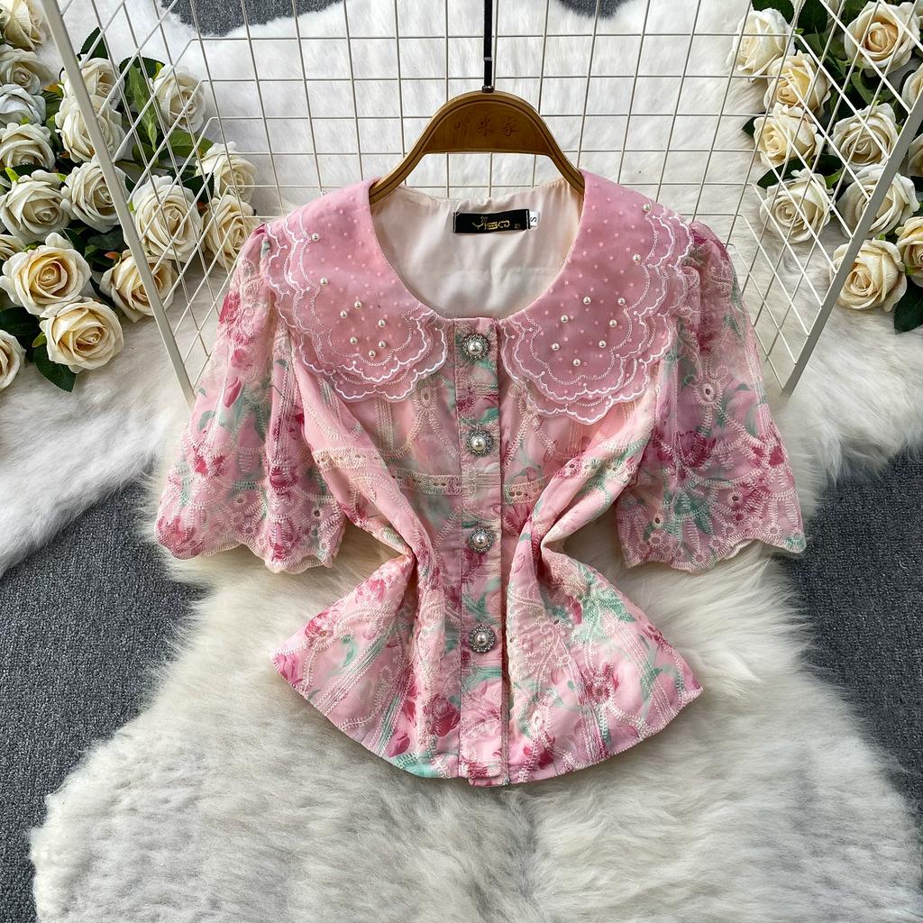 Elegant 2 Piece Set Women Summer Spring Floral Print Embroidery Prom Evening Party Long Dress Suits Crop Top Skirts Suits