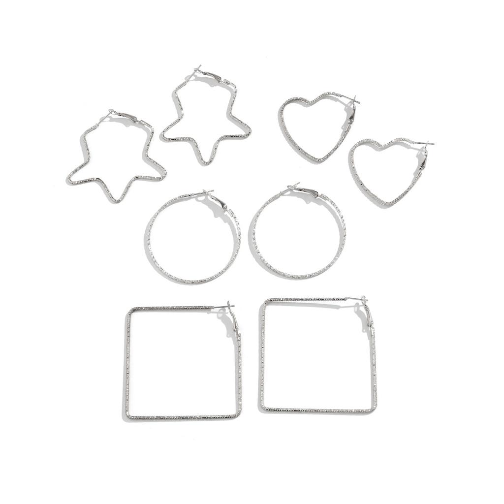 Accessories, versatile star-shaped peach heart earrings, temperament imitation pearl winding micro-inlaid stud earrings set for women