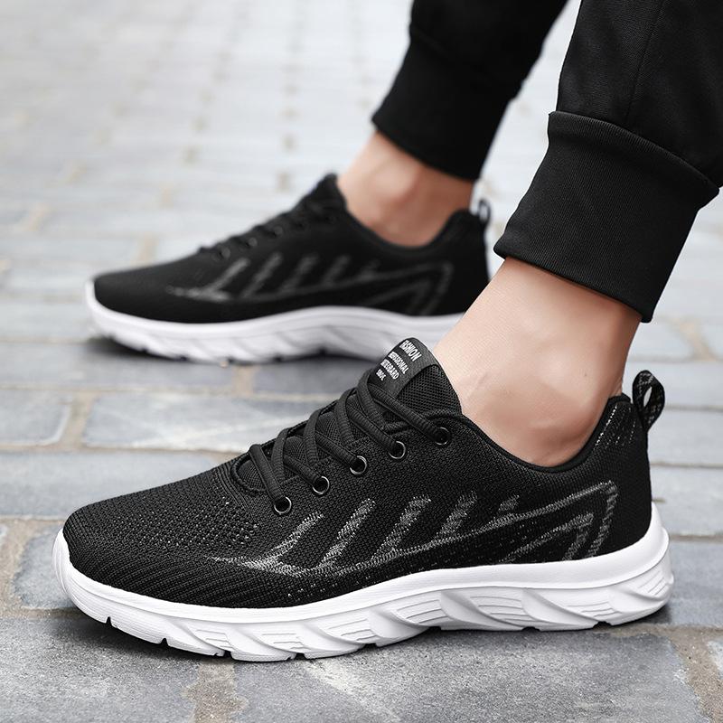 Cold Sticky Shoes Autumn Ultra-light Soft-soled Casual Sneakers Black Shoes Mesh Breathable Running Shoes