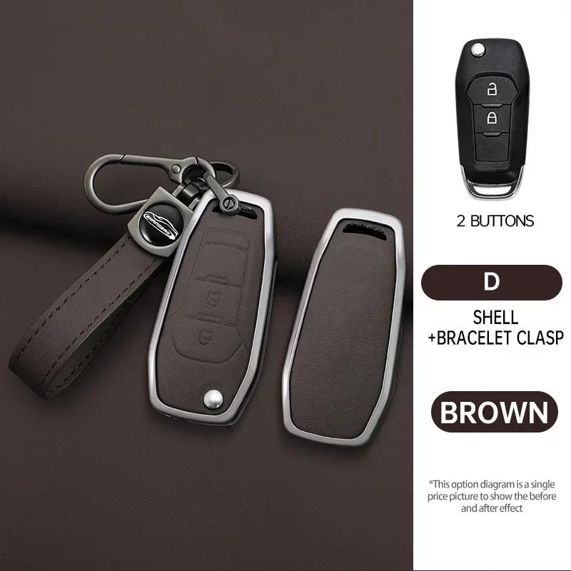 Zinc Alloy Remote Car Key Shell Case For Ford F150 F250 F350 Explorer Ranger KA Fiesta Mondeo Focus Kuga Escort Fob 2/3 Buttons