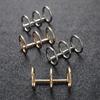 2Pcs/Set Metal Loose Leaf Book Binder 3 Rings For Notebook Album Scrapbook Clip