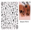 1PCS Black White Butterfly Laser Nail Stickers Nail Art Decoration Abstract Lines Bronzing Flowers Stickers For Nails