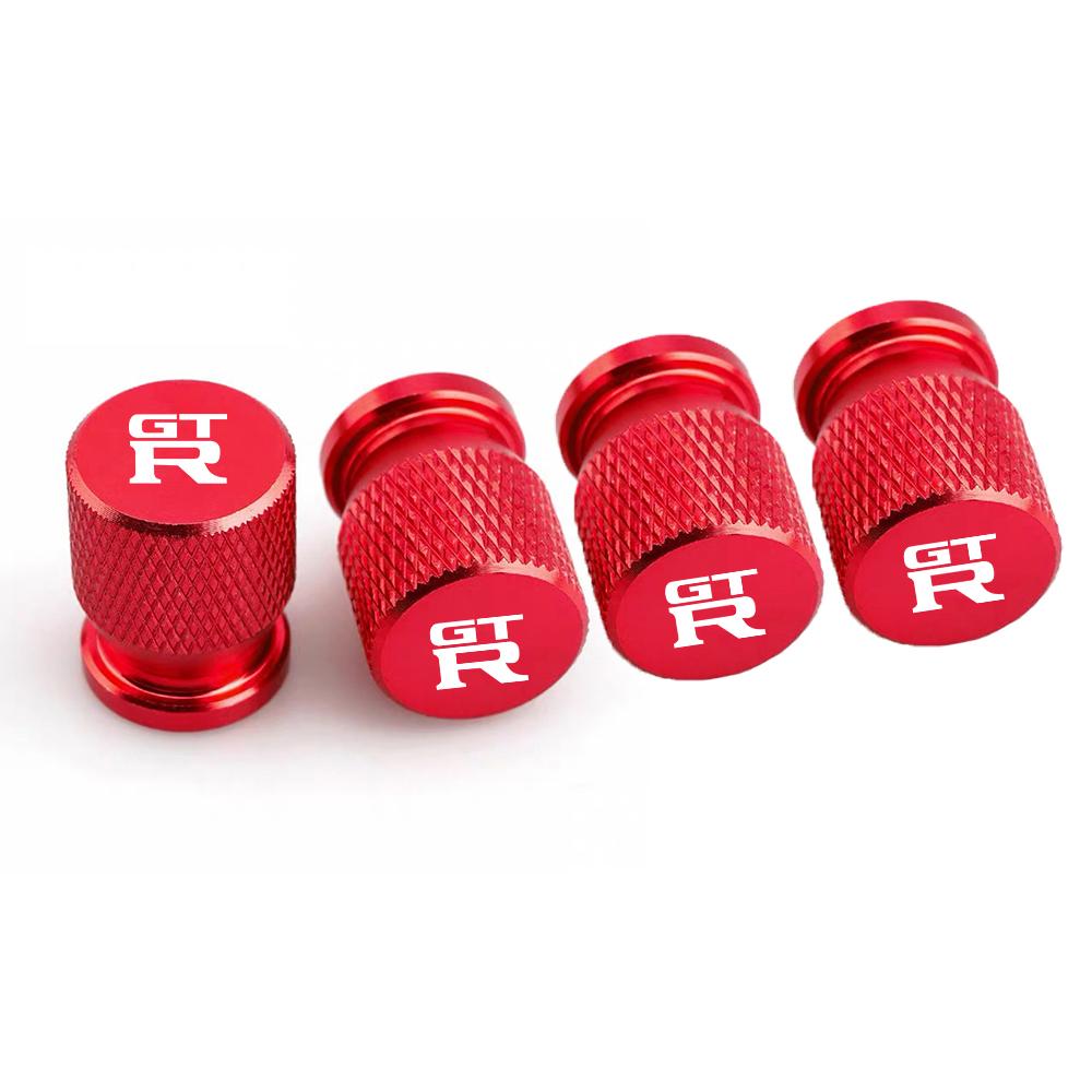 4pcs Colorful Car Tire Hexagonal Valve Nozzle Cap Stainless Steel for Nissan GTR Skyline Almera Qashqai Note Tiida Teana Xtrail