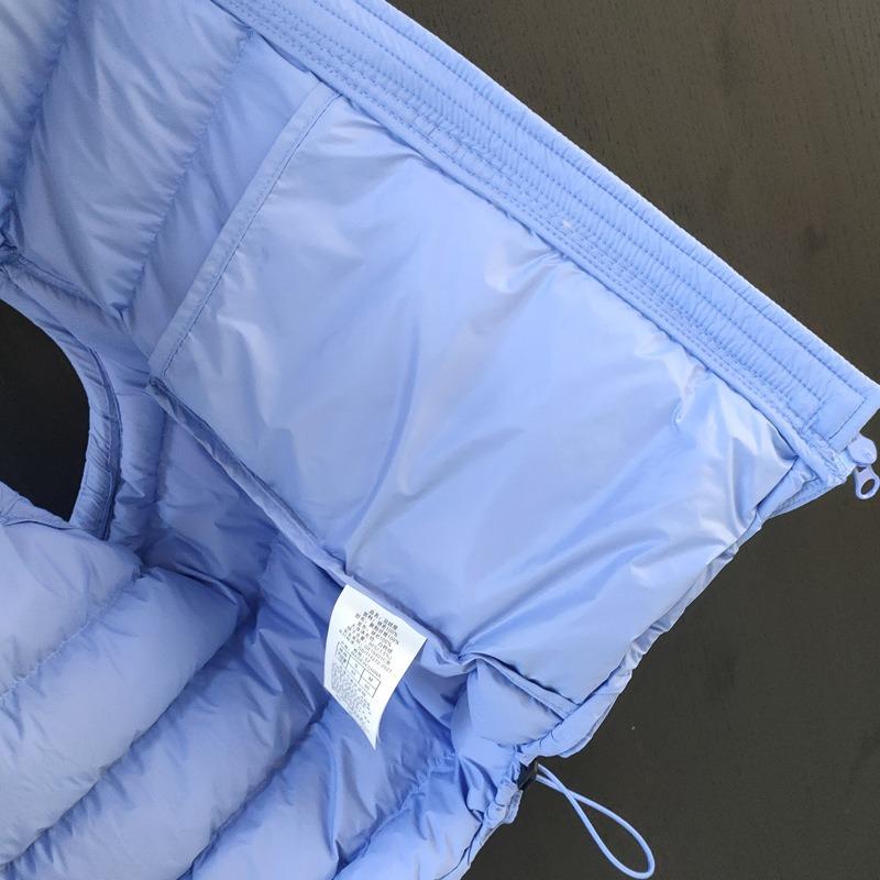Autumn and winter duck down ribs down vest women's short hooded vest jacket