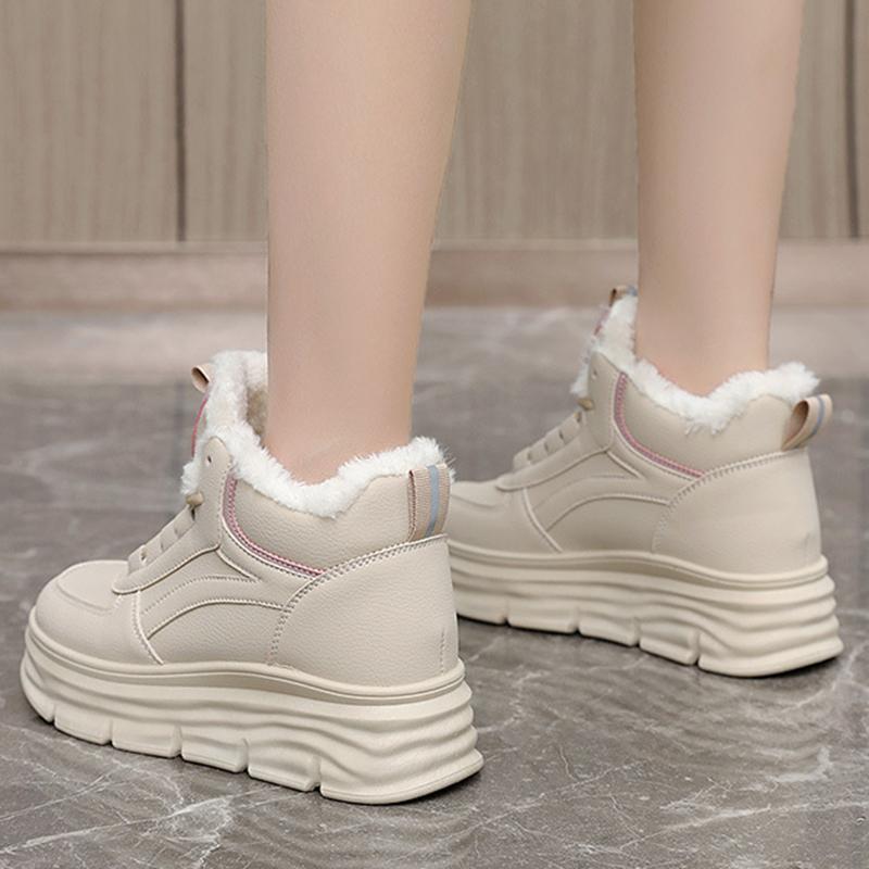 Women's Winter Plush Sports Shoes Short Plush Sneakers Warmth Snow Boots Cotton Shoes Thickened Cotton Shoes Warm Sports Shoes