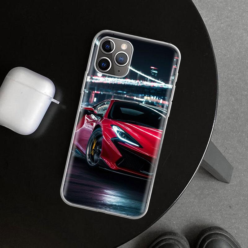 Cool Male Men Sports Cars Phone Case Cover for iPhone 11 12 13 Mini 14 15 Plus 16 Pro Max 17 Air 7 8 + SE Art Customized Fundas