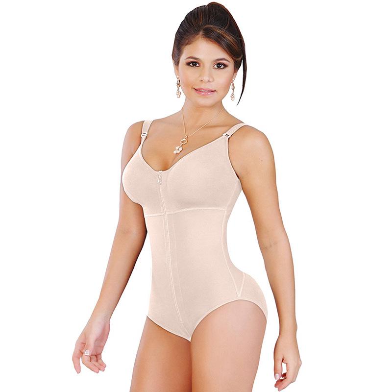 Body Modelador Plus Size Levanta Bumbum, Modelador Corporal Completo com Controle de Barriga e Zíper, Modelador Peach Hip Enhancer Emagrecedor para Mulheres