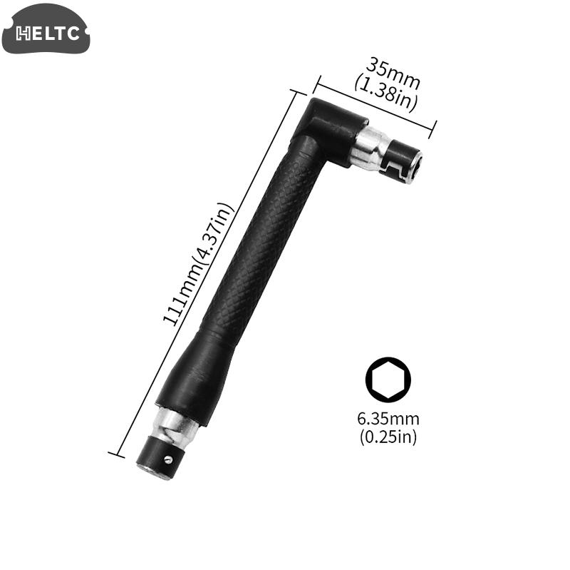 L Şeklinde 1/4 Altıgen Tornavida Ucu 90 Derece Çift Başlı Sap Siyah 6.35 Anahtar 10 adet Sarı Bant Tornavida Ucu Alet Seti
