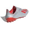 Adidas X 19.1 Round Toe Lace-Up AG (Rubber Short Studs) Breathable Soccer Shoes Men Soccer Shoes Silver Red EF8282