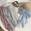 New silk scarf premium printing loose multi-purpose simple polka dot headband leopard print sweet cool streamer