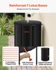 Faltbarer Regentonnen, 380 L Tragbarer Regenwassersammeltonne, 1000D PVC Regenwassersammelsystem, Gartenwasserauffangbehälter Lagerung