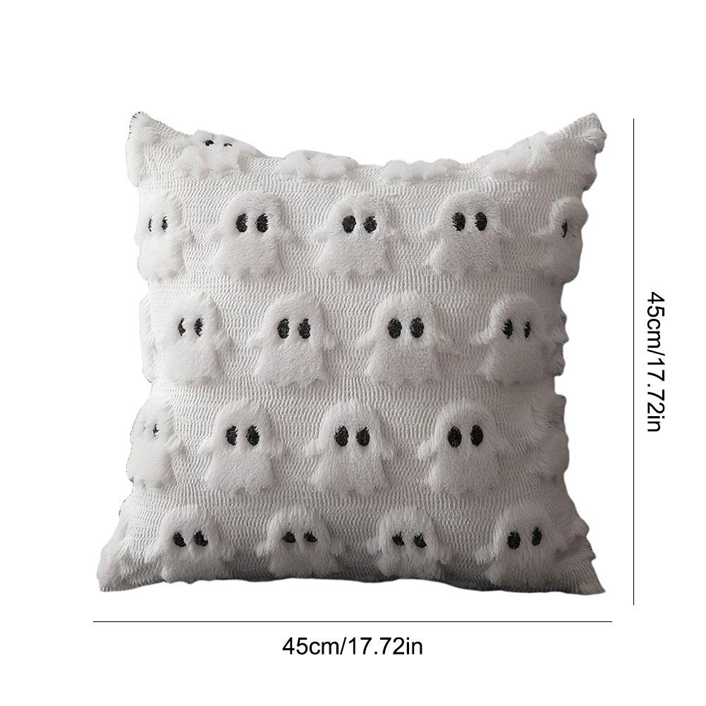 Halloween Ghost Pumpkin Pillowcase Washable Soft Pillow Case Comfortable Throw Pillow Cover for Couch Sofa Bedroom Home Decor