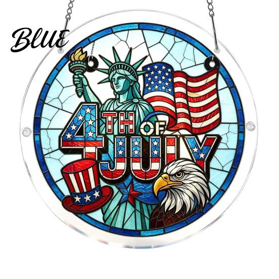 Decorative Sun Catcher For Home 4th of July Acrylic Puzzle Suncatcher Patriotic Window Hanging Ornament 250th Anniversary Decoration America Jigsaw