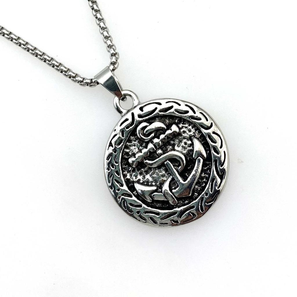 Accessories Personalized Hip Hop Vintage Anchor Pendant Titanium Steel Fashion Necklace Men'S Jewelry Pendant