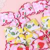 2PCS Spring Summer Grosgrain Ribbon Boutique Hair Bow Moonsticth Edge Long Tails Hair Clip Print Fruit Girls Hair Accessories
